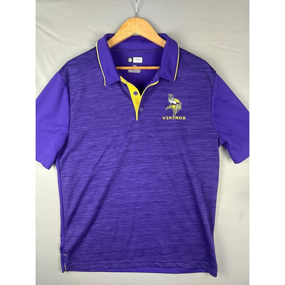 Minnesota Vikings Performance Polo Mens Large NFL Team Apparel Football